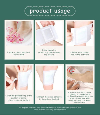 100% Merbal & Gentle Ingredient Detox Foot Patch RN (1 BOX = 20 PATCHES-BUY 1 GET 3 FREE)