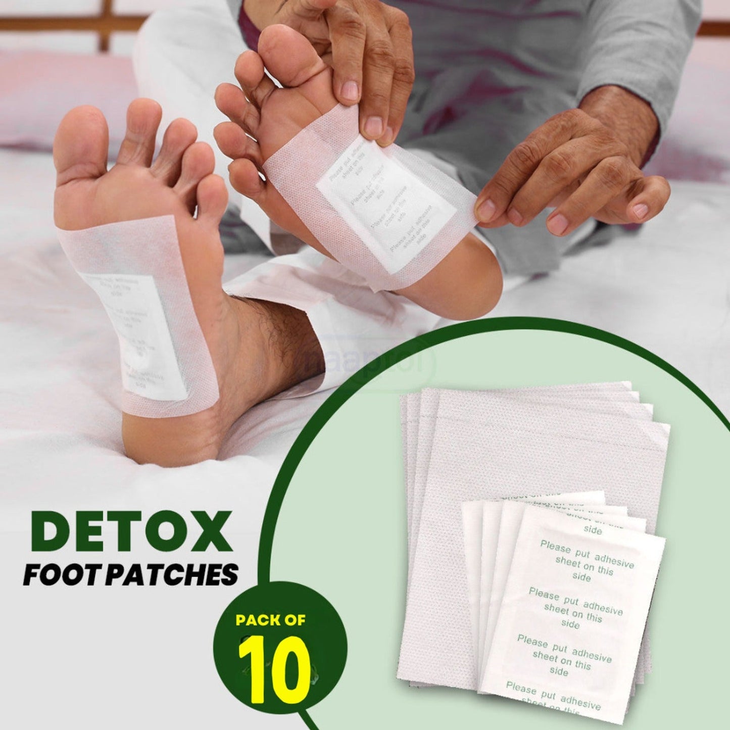 100% Merbal & Gentle Ingredient Detox Foot Patch RN (1 BOX = 20 PATCHES-BUY 1 GET 3 FREE)